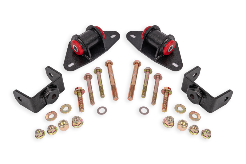 BMR Suspension 14-19 Chevrolet Corvette Motor Mount Kit - Black Hammertone