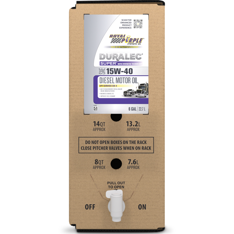 Royal Purple Duralec Super Diesel 15W40 CK-4 Motor Oil - 6 Gallon Bag-In-Box