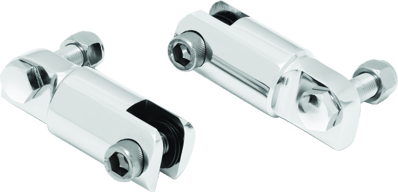 Kuryakyn 2-1/4in Stirrup Heel Rest Extenders Chrome