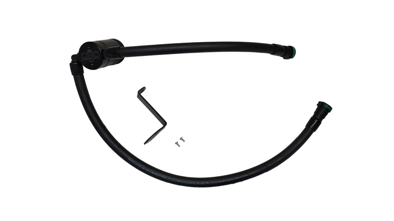 J&L 23-26 Ford F-250/F-350 6.8L;7.3L Oil Separator 3.0 Passenger Side - Black Anodized