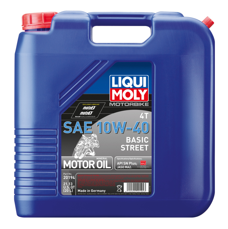LIQUI MOLY 20L Motorbike 4T SAE 10W40