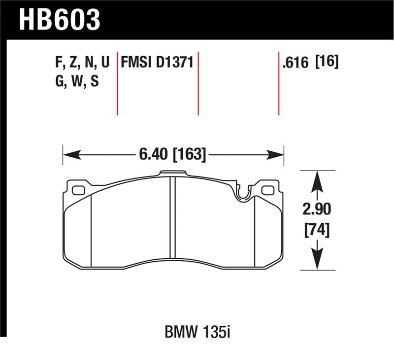 Hawk BMW 135i DTC-70 Race Front Brake Pads