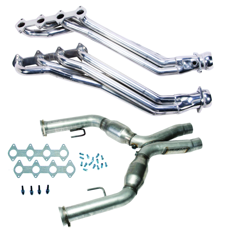 BBK 05-10 Ford Mustang GT 1 5/8 Long Tube Headers w/High Flow Catted X-Pipe (Silver Ceramic)