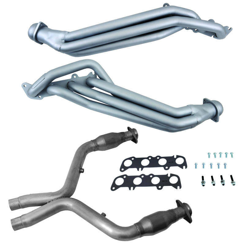 BBK 11-14 Ford Mustang GT 5.0 1-7/8in Long Tube Headers w/High Flow Catted X-Pipe (Ti Ceramic)