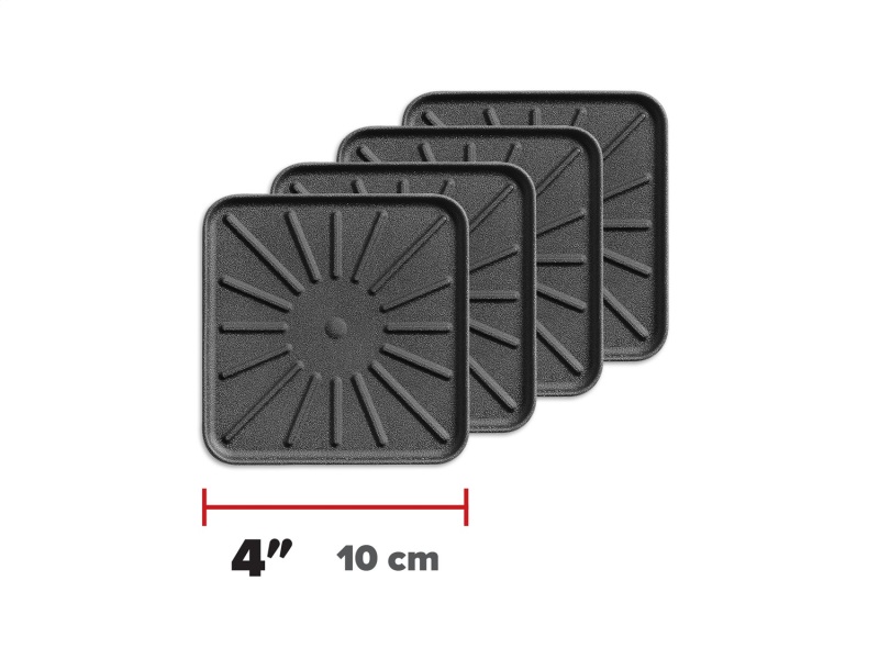 WeatherTech Drink Coasters 4in. Square - Black (4pc Set)