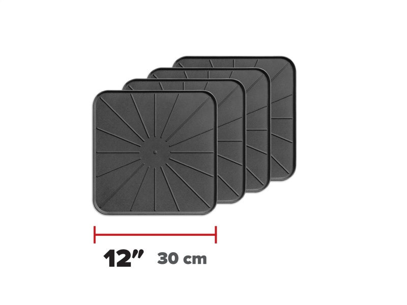 WeatherTech Home Surface Protectors 12in. Square - Black (4pc Set)