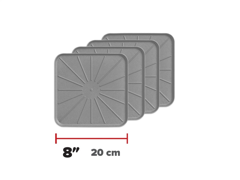 WeatherTech Home Surface Protectors 8in. Square - Grey (4pc Set)