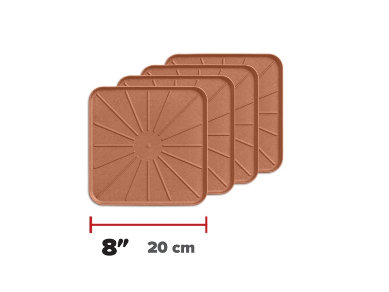 WeatherTech Home Surface Protectors 8in. Square - Terracotta (4pc Set)