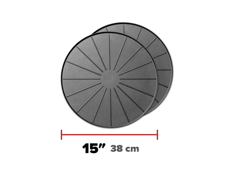 WeatherTech Plant Mats/Coasters 15in. Round - Black (2pc Set)