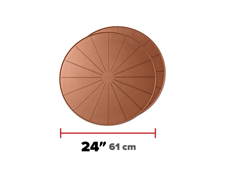 WeatherTech Project Mats 24in. Round - Terracotta (2pc Set)