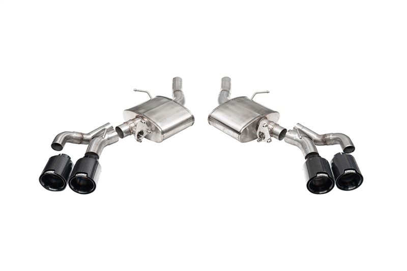 Corsa 22-25 Caddy CT5-V Blackwing 3in Axle-Back - Act. Exh. - Dual Rear Exit - Twin 4.5in Blk CF Tip