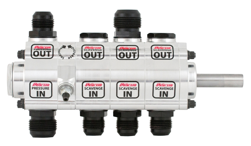 Peterson Fluid Systems R4 4-Stage Oil Pump - Right Side Mount - HV - Rear Drive Drag