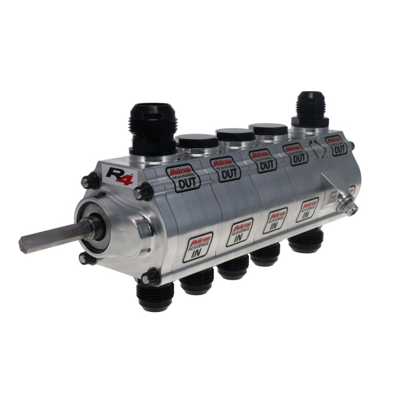 Peterson Fluid Systems R4 5-Stage Oil Pump - Left Side Mount - HV - Dr Rear Drive w/ Hex