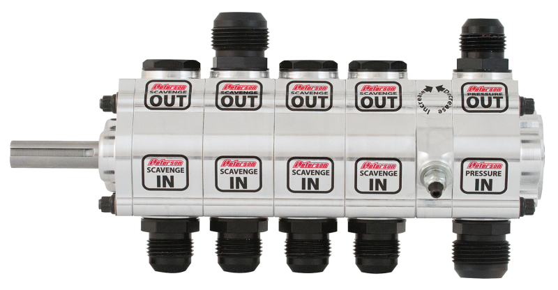 Peterson Fluid Systems R4 5-Stage Oil Pump - Right Side Mount - HV - Rear Drive Drag -Front Pressure
