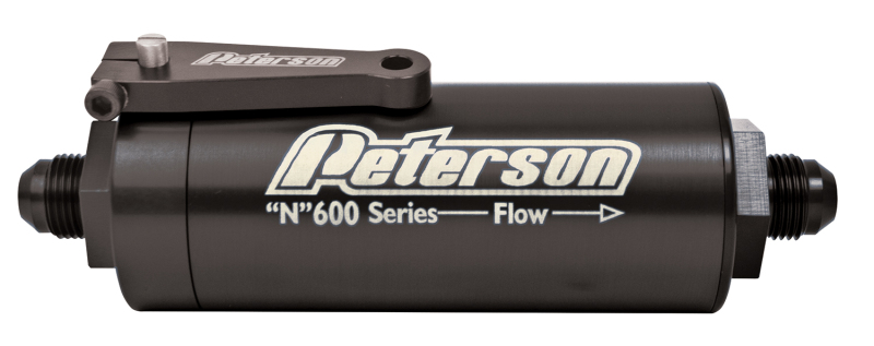 Peterson Fluid Systems Fuel Filter -6AN 60 Micron Ball Valve