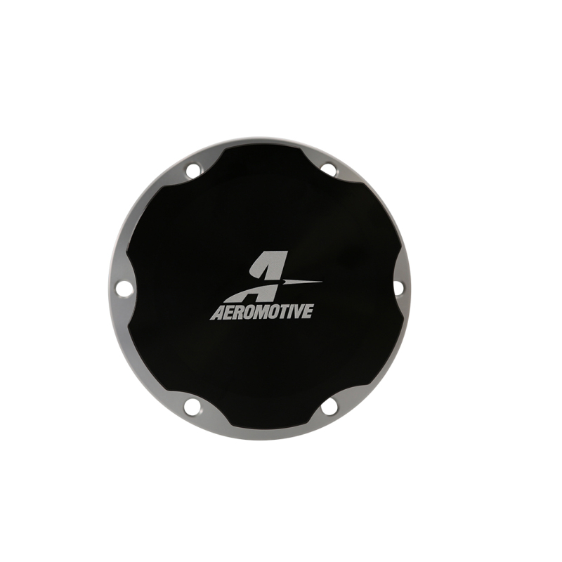 Aeromotive Fill Cap - Screw-On - 3in - Flanged - 6-Bolt - Black