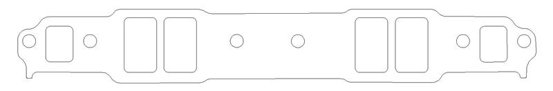 Cometic Chevy Gen1 Small Block V8 .047in Fiber Intake Mani Gskt Set-1.240in x 2.100in Rectangle Port