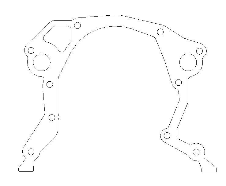 Cometic Ford 351C 335 Series V8 .020in Rubber Coated Steel Timing Cover Gasket