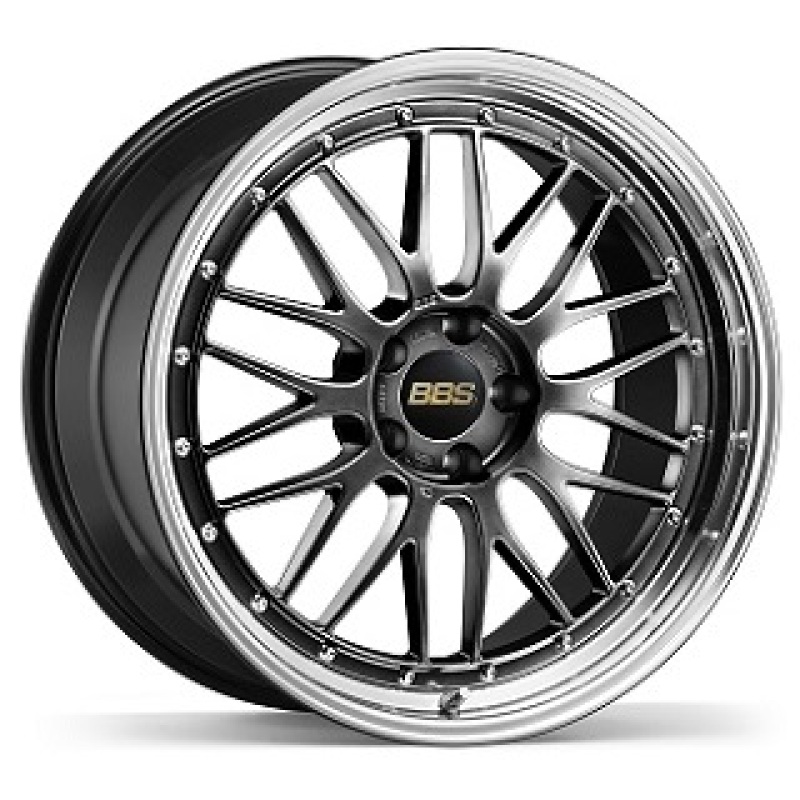 BBS LM 20x9 5x130 ET42 CB71.6 Diamond Black Wheel w/ Diamond Cut Machined Lip