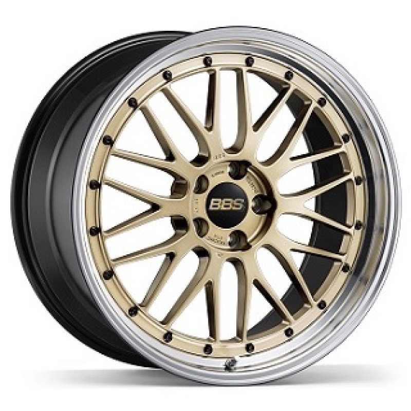 BBS LM 20x12 5x130 ET72 CB71.6 Gold Wheel w/ Diamond Cut Machined Lip