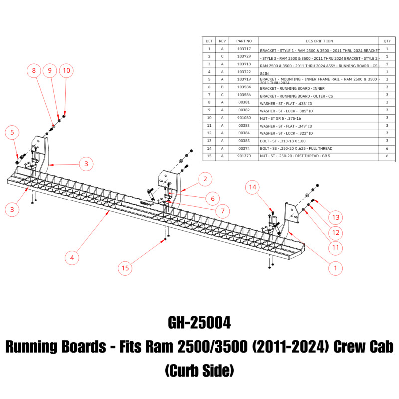 Gen-Y 11-24 RAM 2500/3500 Crew Cab Running Boards