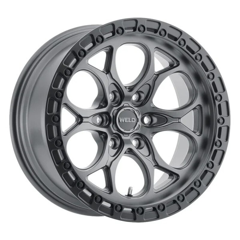 Weld 17x9 Ledge 6 6x135 ET-12 BS 4.50 Satin GUN / Satin BLK Ring 87.1
