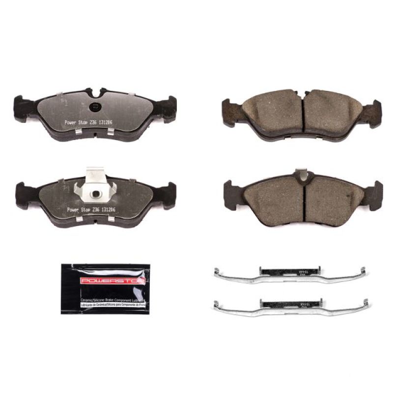 PowerStop - Z36 Truck and SUV Carbon-Fiber Ceramic Brake Pads with Hardware Kit