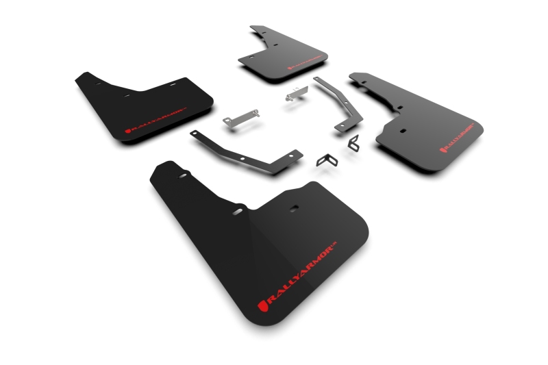 Rally Armor 25-26 Subaru Forester &amp; Hybrid Black UR Mud Flap w/Red Logo