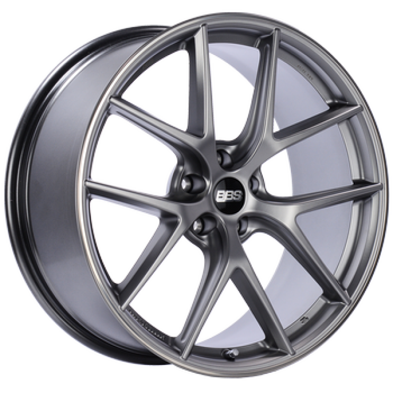 BBS CI-R 19x8 5x114.3 ET38 PFS Platinum Silver Polished Rim Protector Wheel -82mm PFS/Clip Req