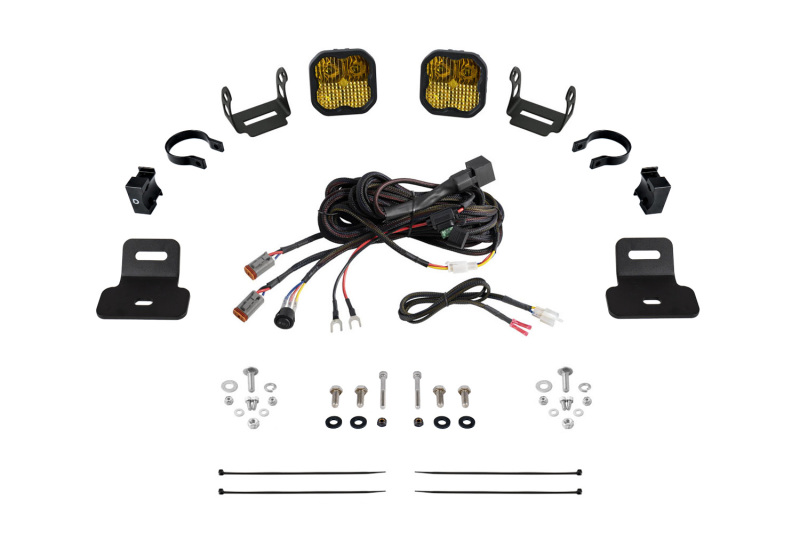 Diode Dynamics 17-24 Can-Am Maverick X3 SS3 Stage Series Ditch Light Kit - Sport Yellow Combo