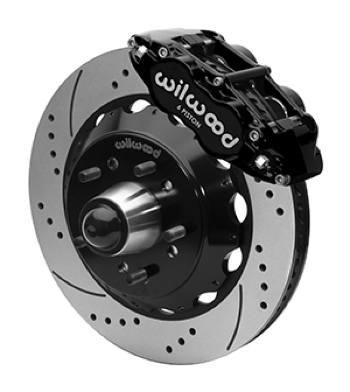 Wilwood 88-98 GMC C1500 Forged Narrow Superlite 6R Big Brake Front Brake Kit (Hub) - Black Powder