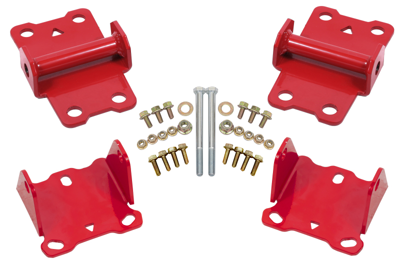 BMR 78-87 G-Body Motor Mount Kit Upper & Lower Solid - Red