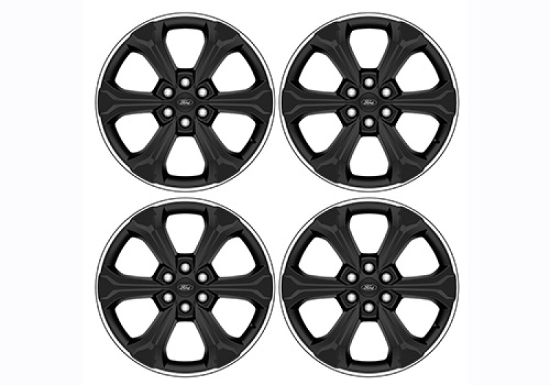Ford Racing 2024 F-150 22in Wheel Kit - Black w/Machined Face