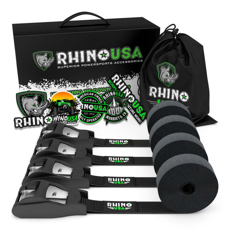 Rhino USA Lashing Straps 1In X 12Ft - Set Of 4