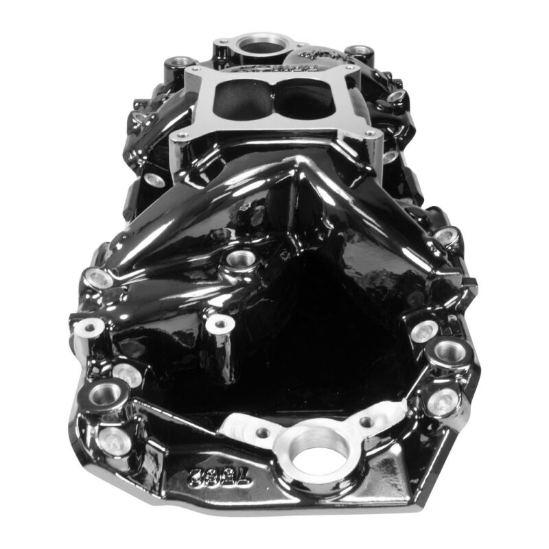 Edelbrock B/B Chev Rect Port RPM Air-Gap Manifold - Black Plasma Finish