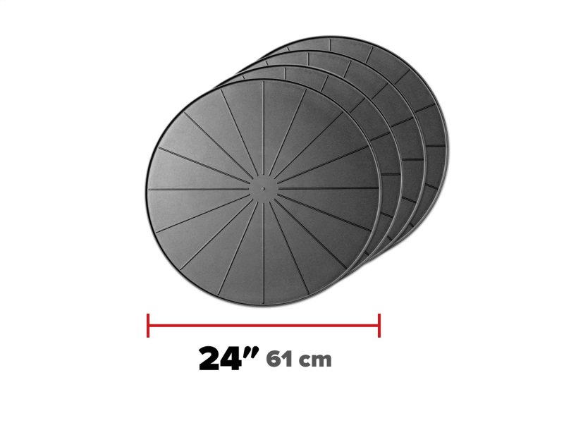 WeatherTech Wheelstackers (24in. Round Coaster - Set of 4) - Black