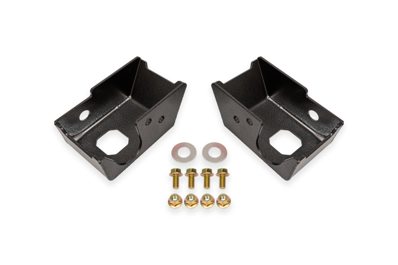 BMR 2021+ Ford Bronco (Exc. Bronco Sport) Rear Shock Mount Skid Plates - Black Hammertone