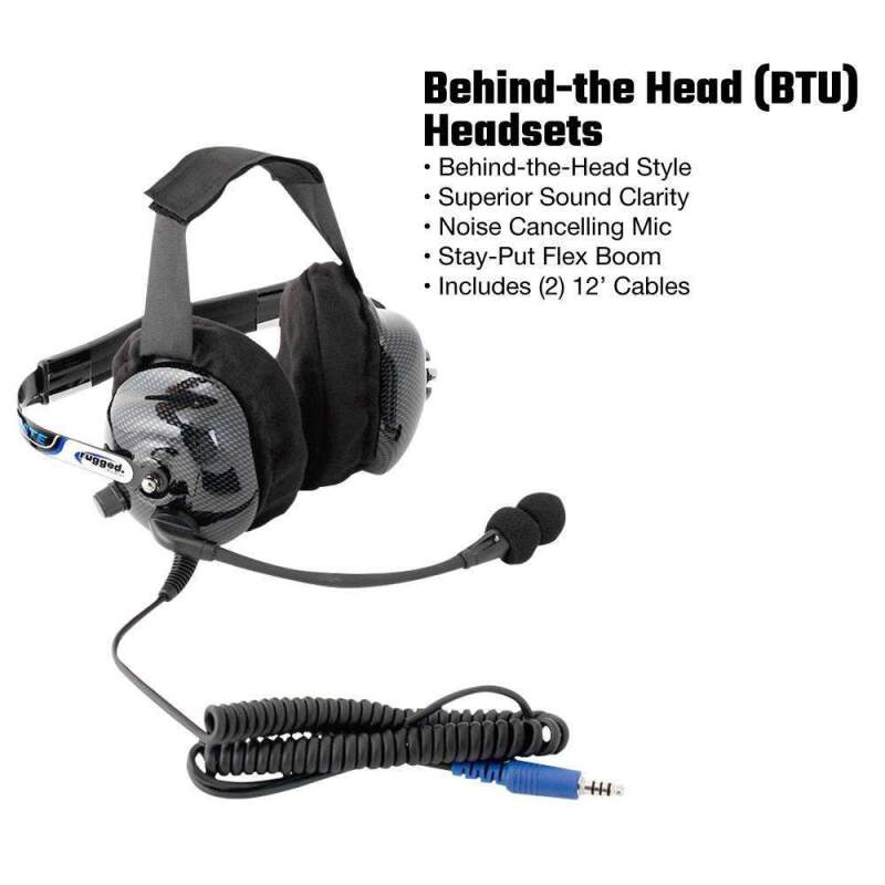 Rugged Radios Single Seat Kit with Digital Radio Behind-the-Head H42 Ultimate Headset