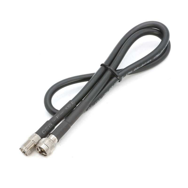 Rugged Radios 2 Ft Antenna Cable Extension for Mini 3/8 NMO Bulkhead Mount