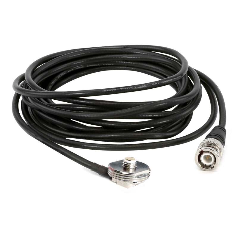 Rugged Radios 15 Ft Antenna Coax Cable with BNC Connector and 3/8 NMO Mount