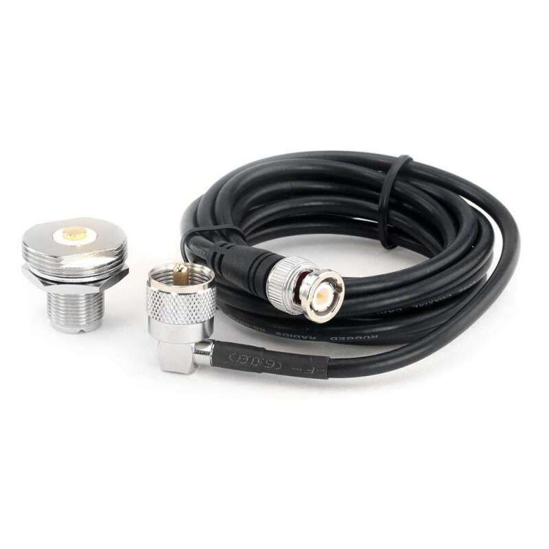 Rugged Radios 7 Ft Antenna Coax Cable Kit with BNC Connector for handheld radios - by Rugged Radios