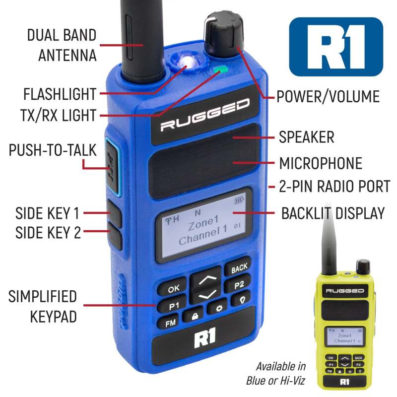Rugged Radios NASCAR and IMSA Racing Comm System NASCAR / R1 / Blue