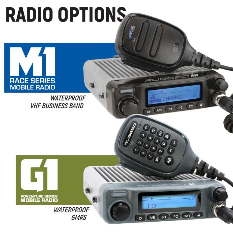 Rugged Radios Yamaha Wolverine RMAX Kit w/ BTI 2-Way Radio 696 PLUS Remote Head / G1 GMRS