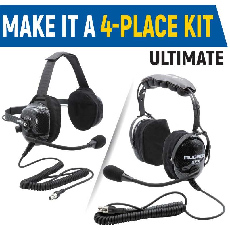 Rugged Radios Rear Seat Expansion Kit w/ Helmet Kits or Headsets / Ultimate Headset - Behind Head