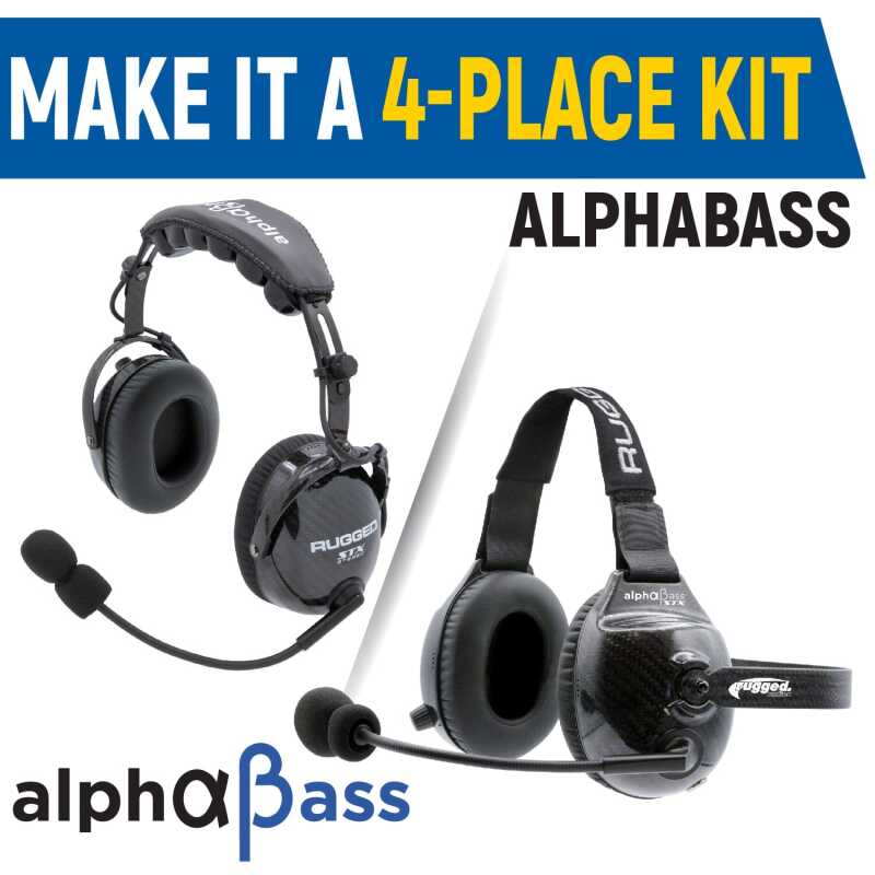 Rugged Radios Rear Seat Expansion Kit w/ Helmet Kits or Headsets /Ultimate Headset - Over the Head