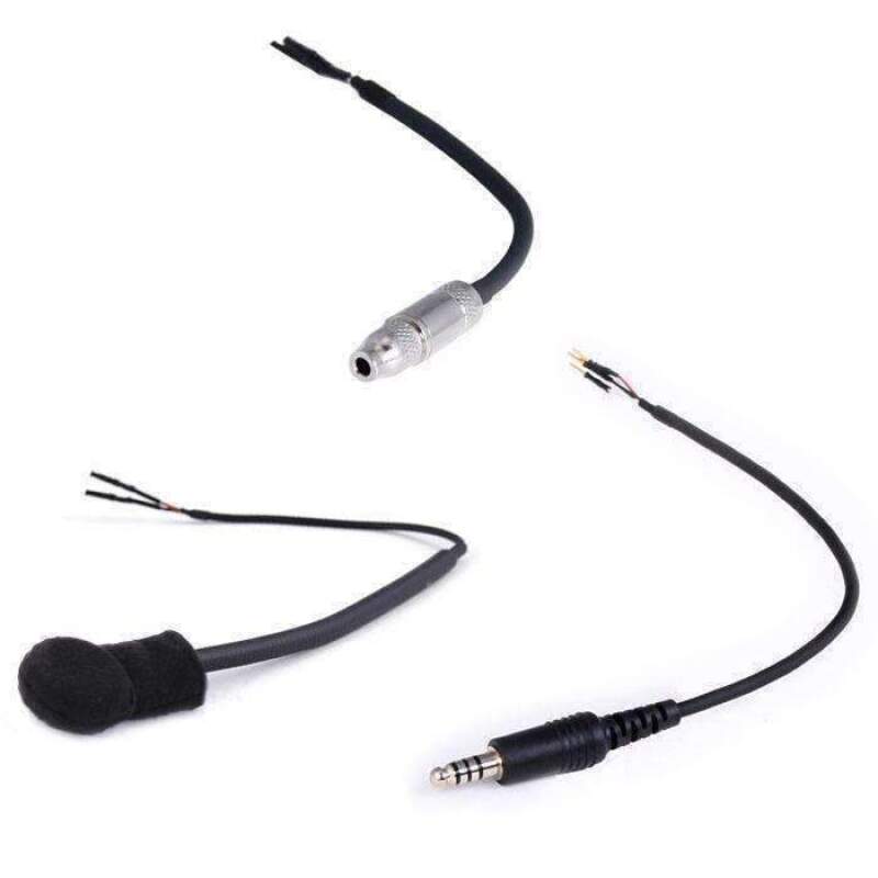 Rugged Radios Peltor 4-Conductor Helmet Kits Mic / 1/8 Ear Bud Jack / Straight