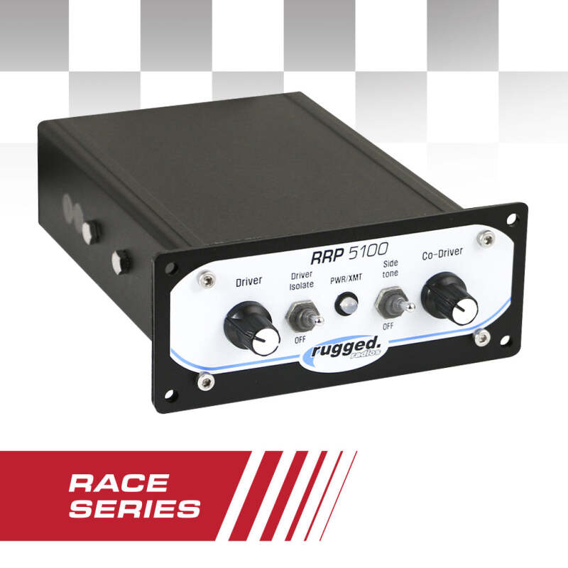 Rugged Radios RRP5100 PRO - Race Series Panel Mount Intercom Without DSP Chips