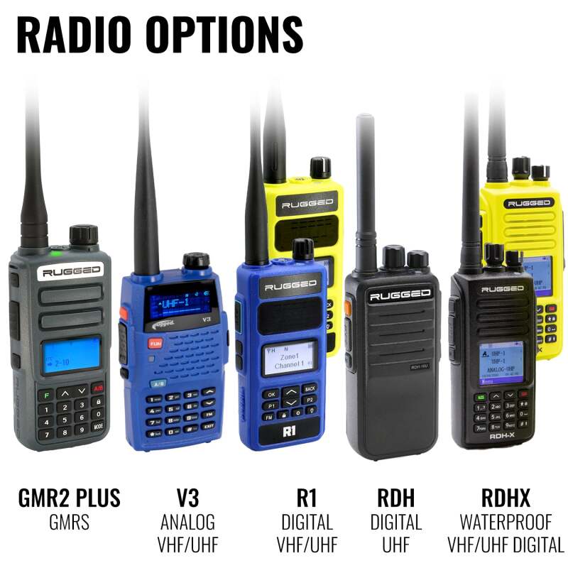 Rugged Radios ENDURO Moto Kit w/ R1 (Blue) - Business Band Radio