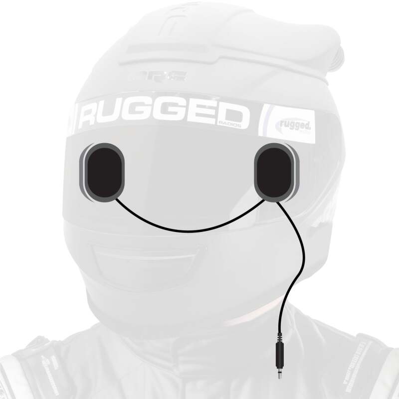 Rugged Radios Alpha Audio Speaker Pods - Velcro Mounting and Gel Ear Pods - Stereo & Mono 3.5mm