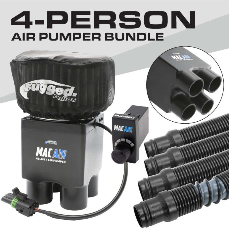 Rugged Radios MAC Air 4-Person Helmet Air Pumper (Bundle)